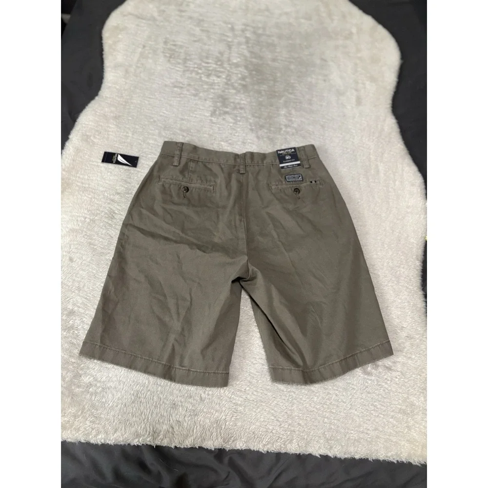 New Nautica Classic Fit Khaki Chino Shorts‎ Size 30 Balticbrow NWT